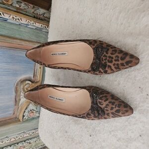Manolo Blahnik Leopard Print Women's Shoes